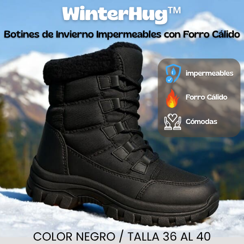 👢WinterHug™ - Botines de Invierno Impermeables con Forro Cálido