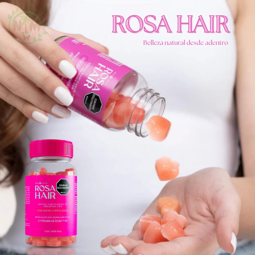 🌹RosaHair™ - Gomitas Masticables con Colágeno y Vitaminas